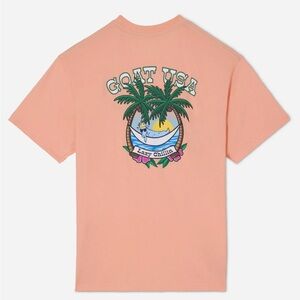 GOAT USA Peach Lazy Chillin' T-Shirt, M
